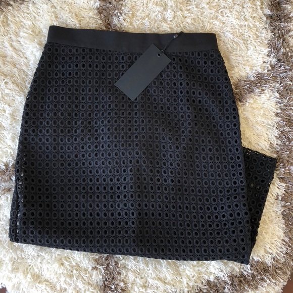 Kendall & Kylie Eyelet Slit Pencil Skirt - Picture 1 of 8